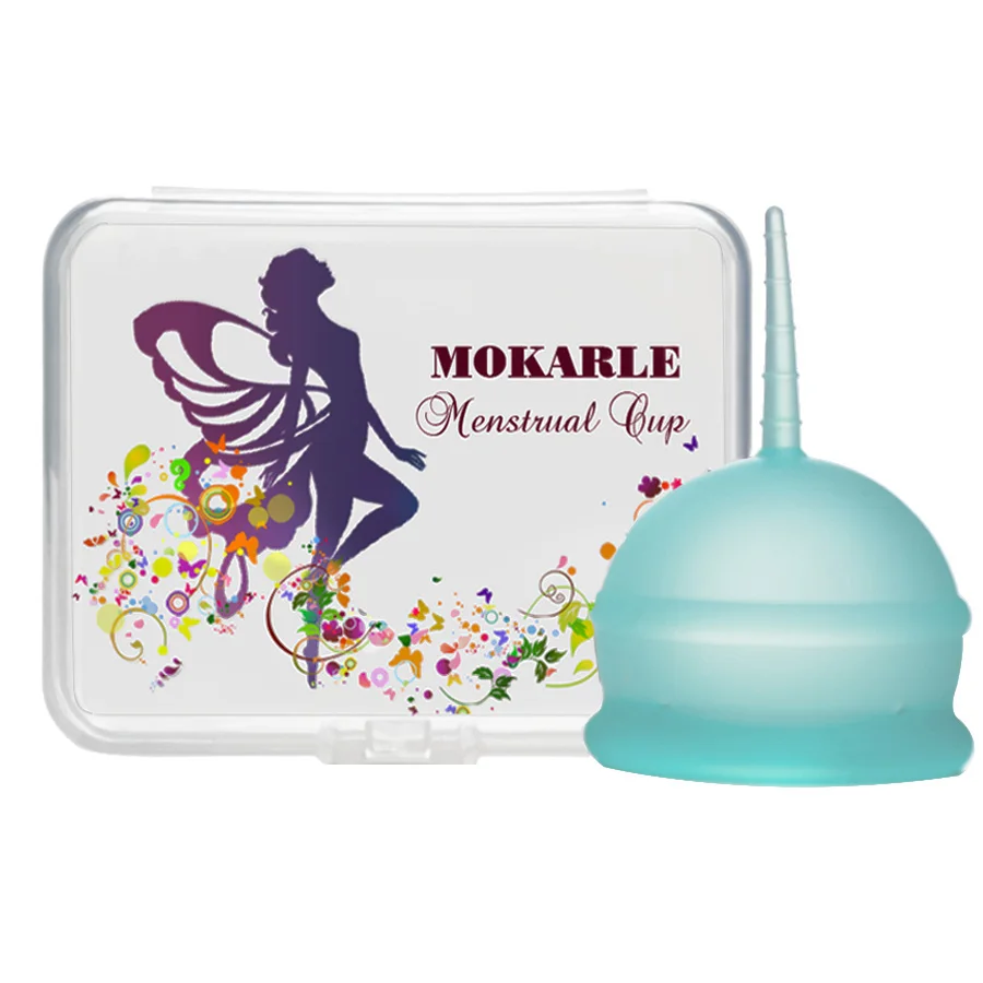 Силиконовая менструальная чаша + коробка для хранения женской гигиены Женская