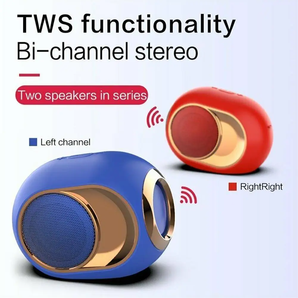 X6 беспроводной Bluetooth динамик Bluetooth 5,0 сабвуфер TWS двойной звуковой блок Громкая связь поддержка USB FM AUX TF