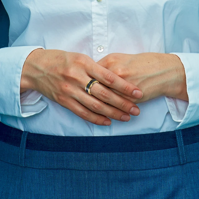 Smart Temperature Ring Titanium Steel Mood Emotion Feeling Intelligent Sensitive Rings for Women Men Waterproof Jewelry 4