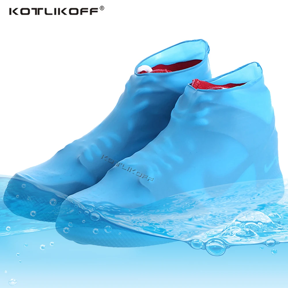 Reusable Latex Waterproof Rain Shoes Covers Slip resistant Rubber