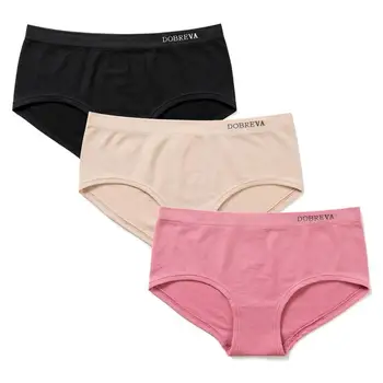 

Women's 3 Pack Low Rise Brief Seamless Soft Hipster Panty Underwear