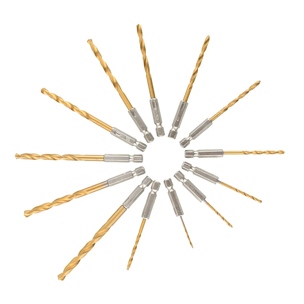 1.5-6.5mm 1/4'' Drill Hex Shanks Bit Extractor Set DIY High Speed Steel 1.5-6.5mm 1/4'' Drill Hex Shanks Bit Extractor Set DIY High Speed Steel