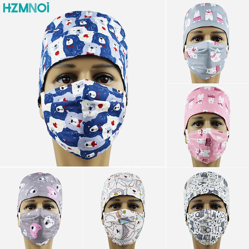 Лидер продаж дышащая хлопковая шапка для ухода за клиникой кепка домашних