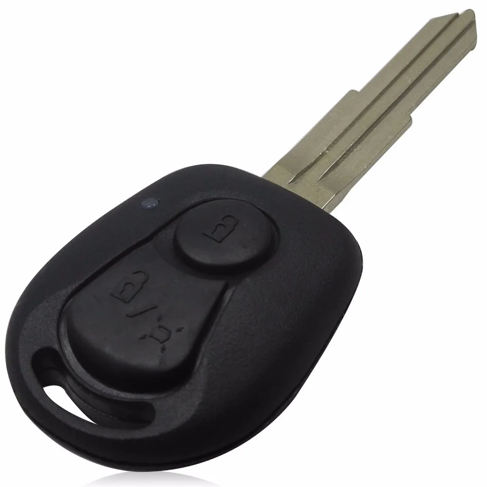 Bilchave 20pcs 2 кнопки дистанционного ключа оболочки для Ssangyong Actyon Kyron Rexton Uncut смарт-ключ FOB чехол Замена