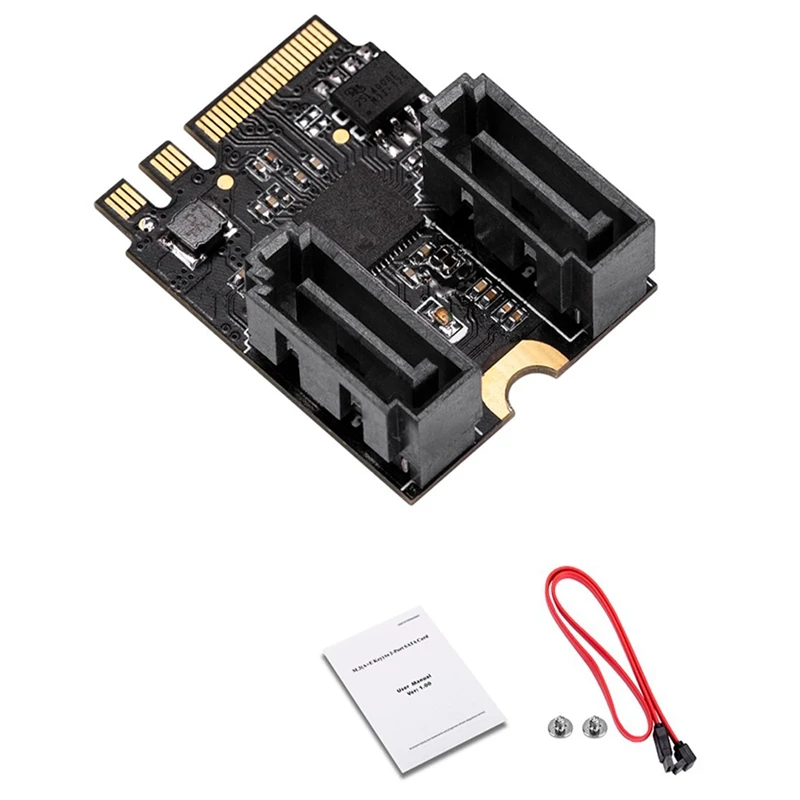 Адаптер IOCREST M.2 NGFF на Sata3 A-Key + E-Key 2 порта SATA 6 | Спорт и развлечения