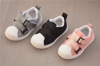 

2019 Spring autumn new Korean breathable mesh shoes boy's shoes children's casual shoes board shoes girl's shoes