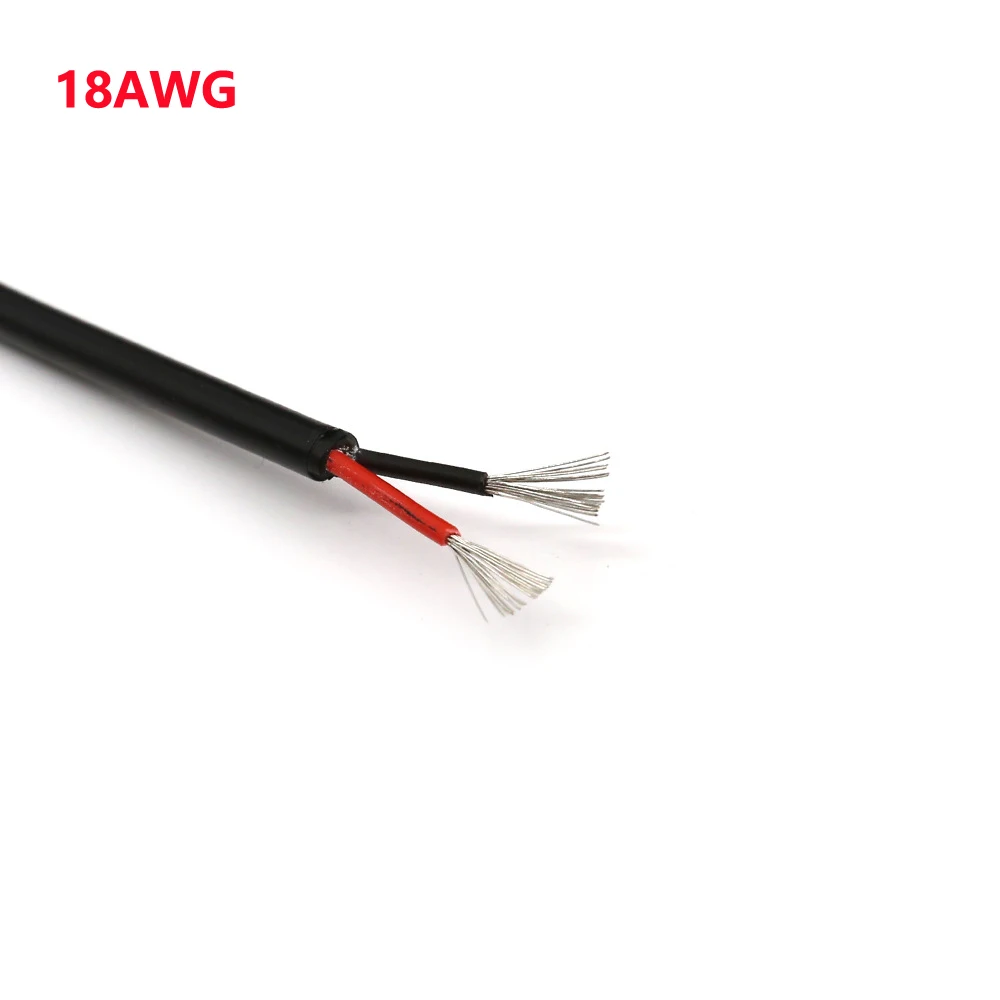 2pin Луженая Медь Черный 22AWG 20AWG 18AWG ПВХ изолированный Удлинительный кабель провод бесплатная резка для светодиодных полос черный цвет 2pin Луженая Медь Черный 22AWG 20AWG 18AWG ПВХ изолированный Удлинительный кабель провод бесплатная резка для светодиодных полос черный цвет