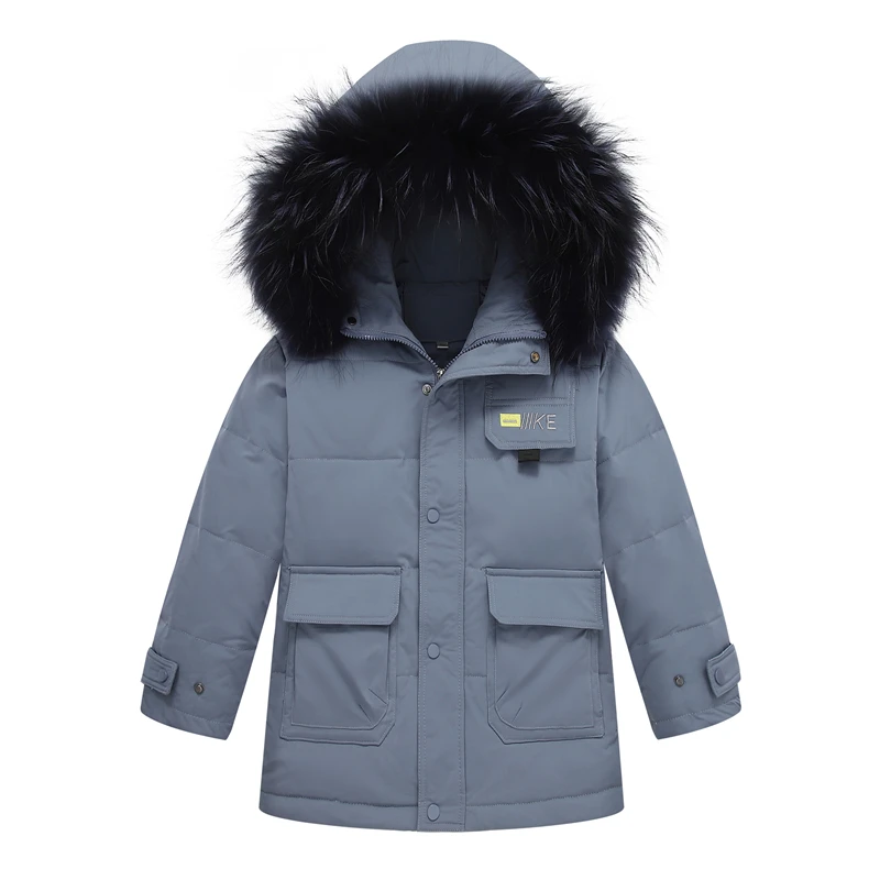 OLEKID/-30 градусов русская зимняя куртка для мальчиков с капюшоном теплая детская одежда пуховик для мальчиков От 5 до 14 лет подростковая куртка на меху для детей