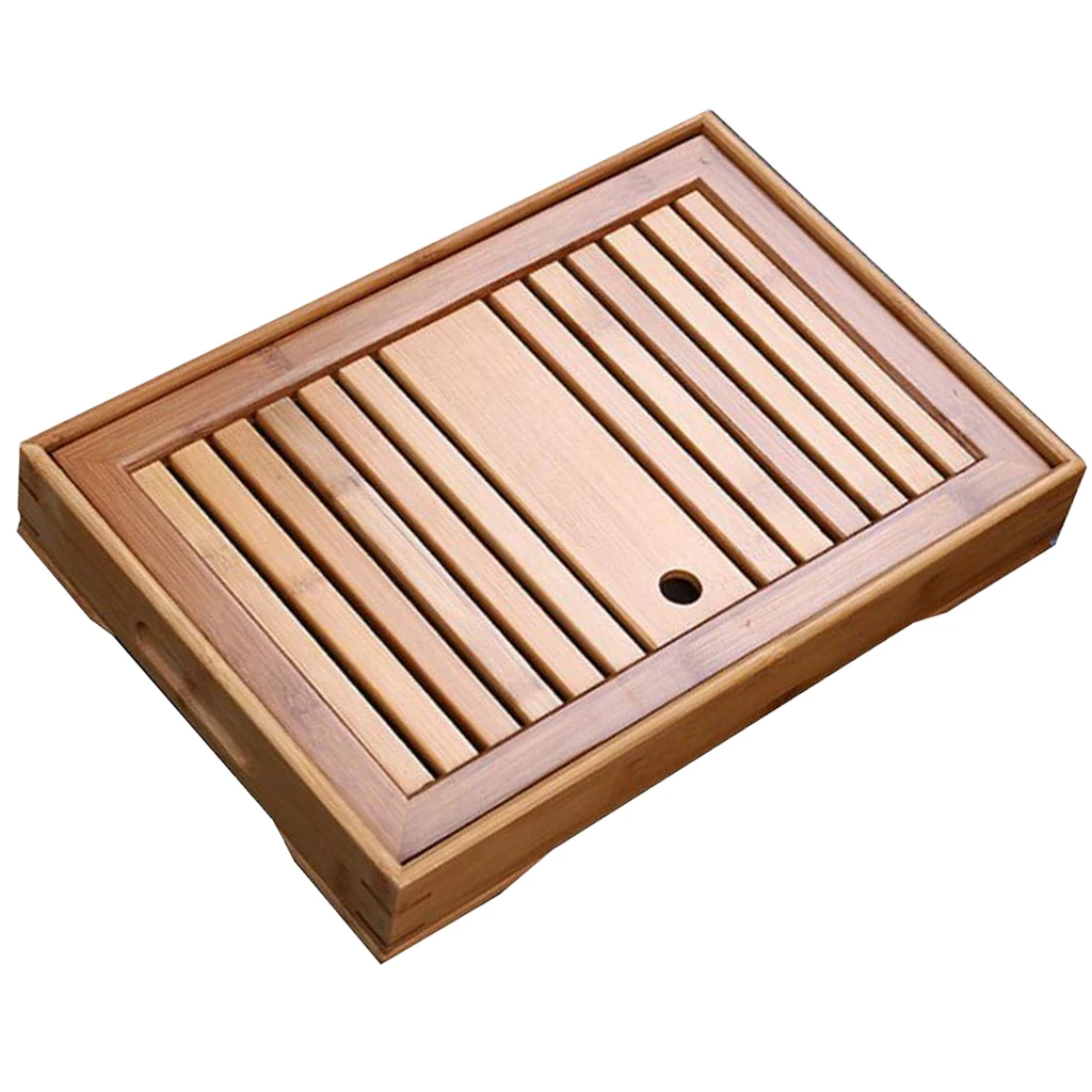 Bamboo Tea Table Tray Chinese Gongfu Tea Table Tray for Kungfu Tea 