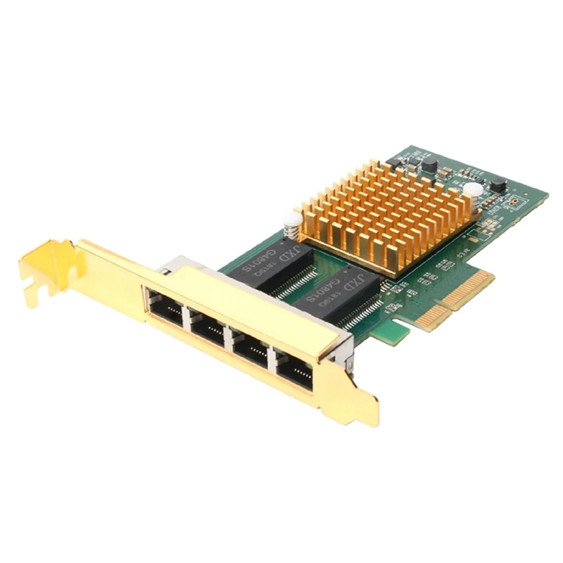 PCI-E сетевая карта I350 чип четырехпортовая гигабитная RJ45 подходит для серверов |