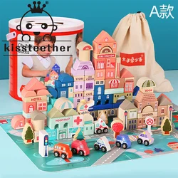 Kissteether New 115pcs Holiday Villa Castle Building Blocks Sets Figures Swimming Pool DIY Toys for Kids Girls Birthday Toy Gift