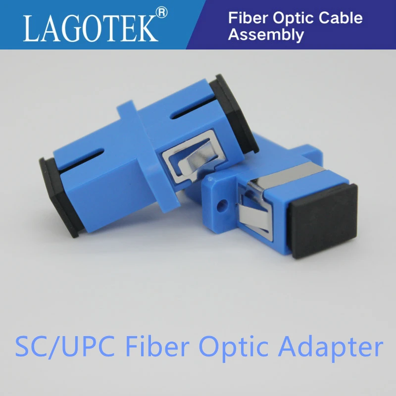 Buen trato 50/100/200/500 piezas UPC SC Simplex de modo único adaptador de fibra óptica SC de fibra óptica acoplador SC UPC fibra brida SC conector 16RYrjjj