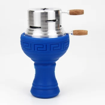 

Windproof Silicon Shisha Bowl with Carbon Charcoal Holder Nargile Sheesha Narguile Chicha Cachimbas Hookah Head Accessories