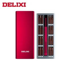 Delixi chave de fenda conjunto 25 em 1 mini precisão magnética chave de fenda bits ferramenta mão para o telefone doméstico iphone pc ferramenta reparo do aparelho