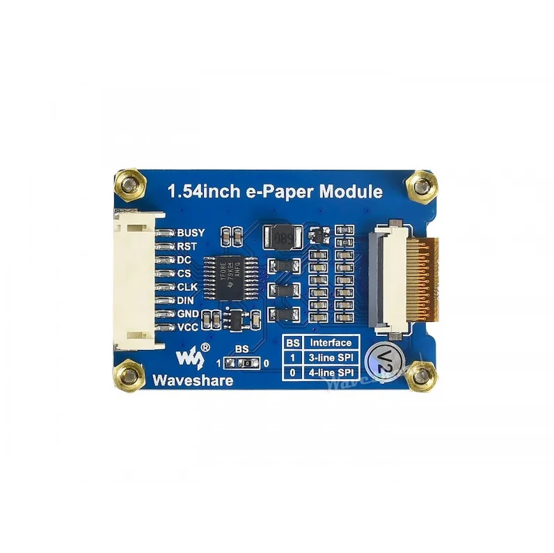 5 шт. 200x200 1,54 дюйма E-Ink дисплей модуль SPI интерфейс, без подсветки поддерживает частичное обновление, черный и белый цвет дисплея