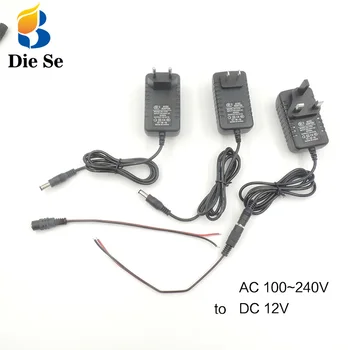 

Power Adapter DC 12V 1A Adapter 220V to 12V Charge Supply Universal Switch EU US UK Plug 220V to 12V Linear Power Supply 12V