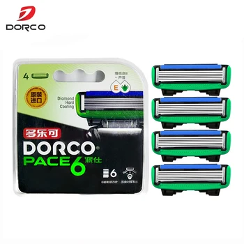 

4 pcs/pack Original Dorco Pace 6 High-quality Men Manual Razor Blades 6-Layer Blade Stainless Steel Blades