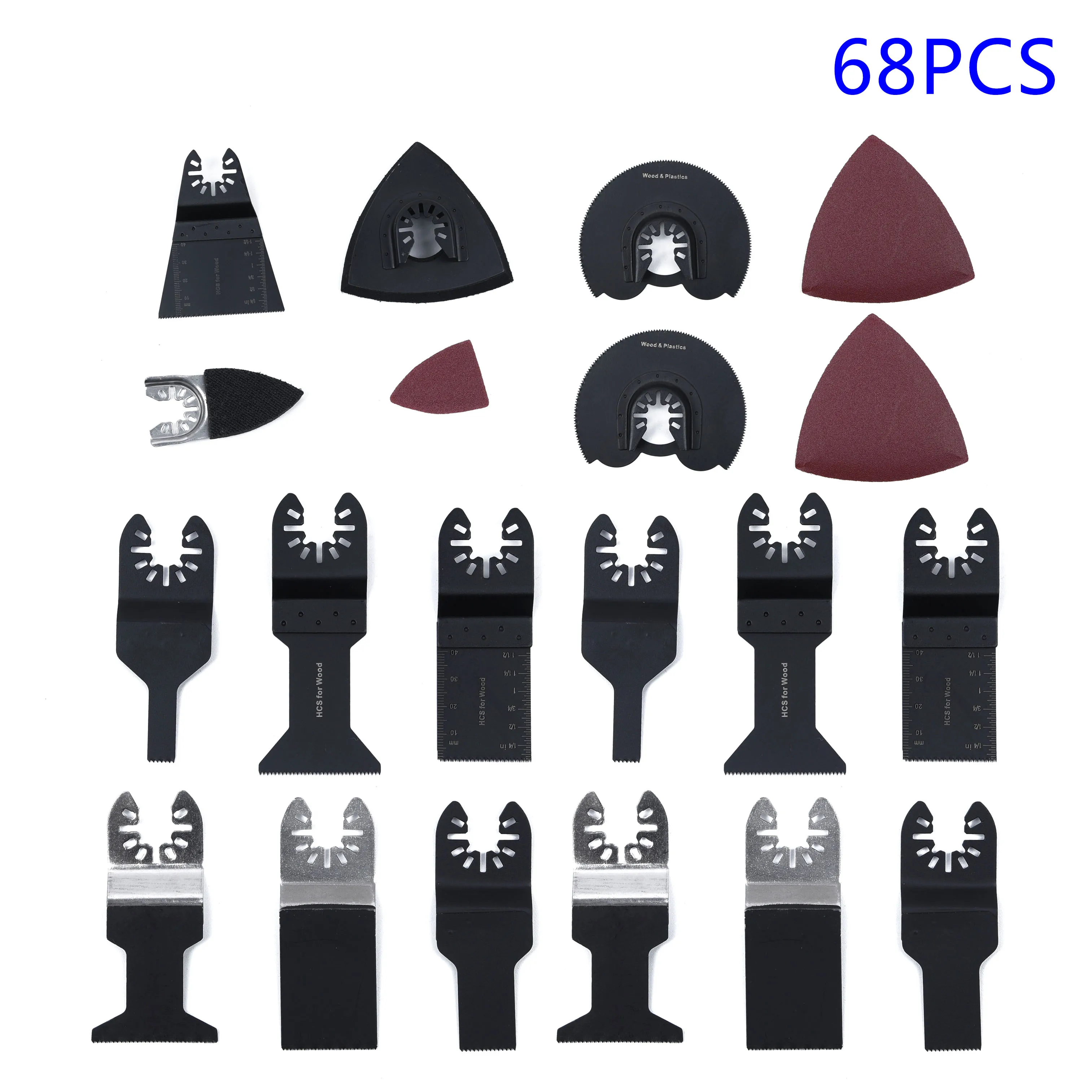 68pcs Set Multi Tool Saw Blades Kit For Fein Dewalt Makita For