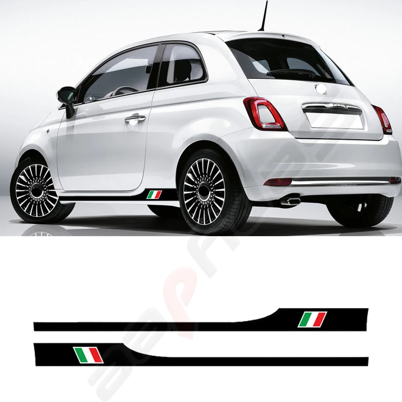 Martini stickerset compatibel met Fiat 500 en Abarth - Le Mans racesticker, aanpasbaar aan alle soorten voertuigen. - België