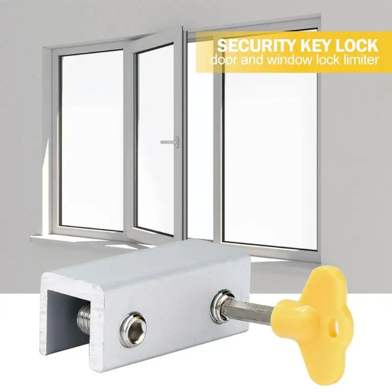 Регулируемые окна безопасности ключ замок раздвижные окна и двери ограничитель Детская безопасность противоугонные двери стопор для дома и офиса