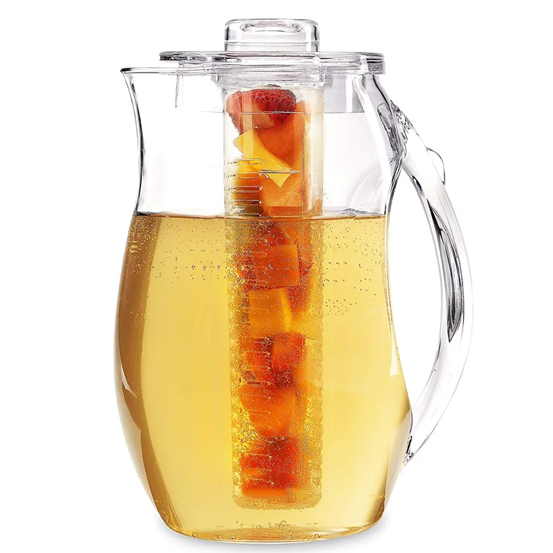 Горячая Прочный Сок чай фруктовая настойка кувшин с ледяным стержнем 2.5L кувшин воды заварочный TY