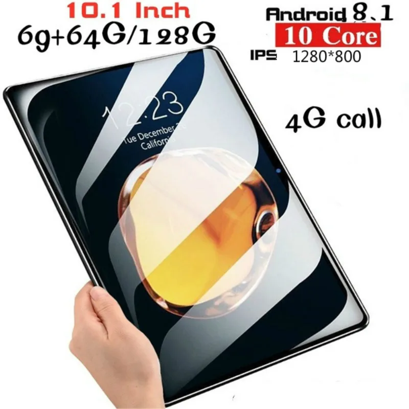 

10.1 Inch Android 8.1 1280*800 IPS Screen Tablet Ten Core 6G+16GB/64GB/128GB 4G Dual SIM Card Phone Bluetooth Wifi Tablets PC