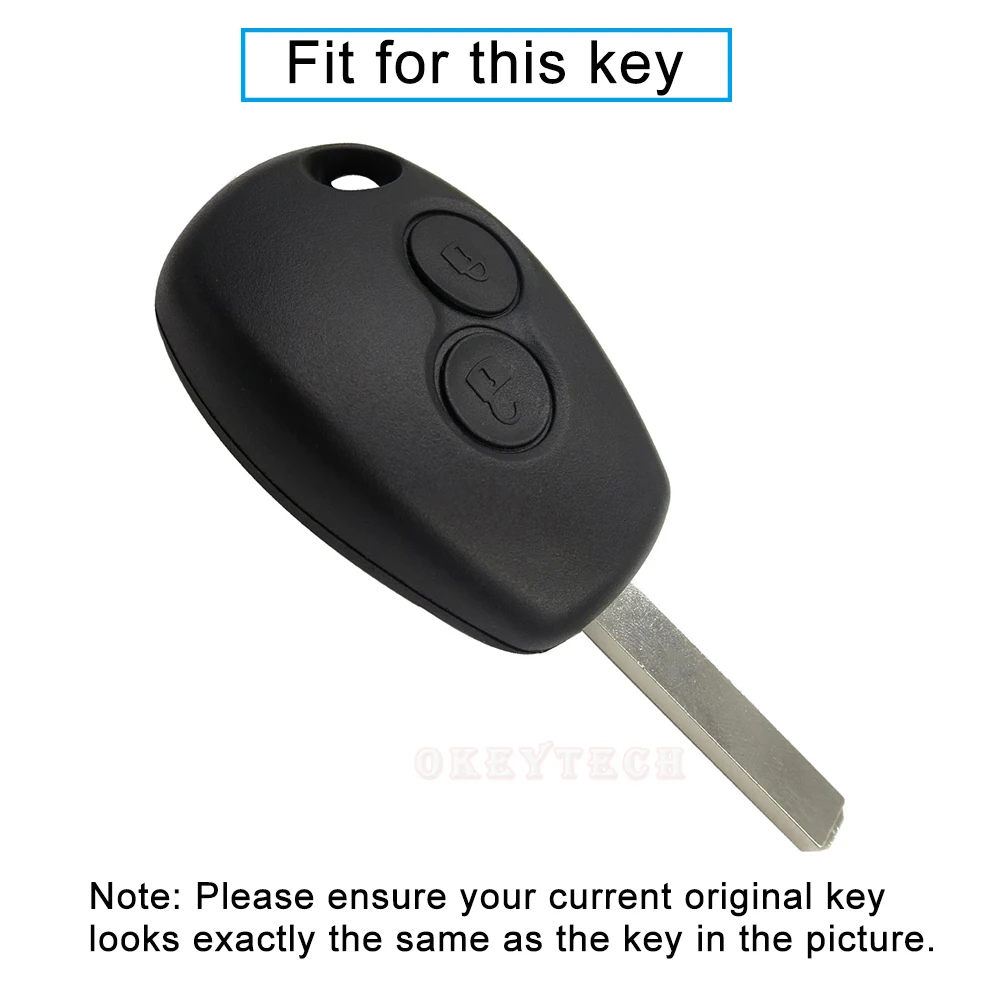 Кожаный чехол для ключей 2 кнопки для Renault Clio Kangoo 2 Dacia Logan Espace Sandero Megane модус чехол брелок для ключей оптом