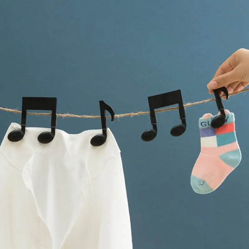 

Creative Funny Black Music Clips Bookmark Vintage Key Musical Instruments Bookmark Paper Clothes Clip for Book Mark Notes