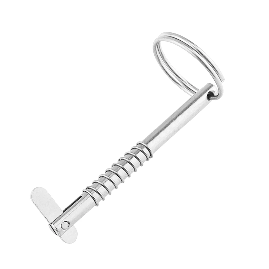 Spring Ring Deck Accessories, Quick Release Pin 316 Stainless Steel for Kayak Marine Boat Bimini Top Hinge, 5x76mm Spring Ring Deck Accessories, Quick Release Pin 316 Stainless Steel for Kayak Marine Boat Bimini Top Hinge, 5x76mm