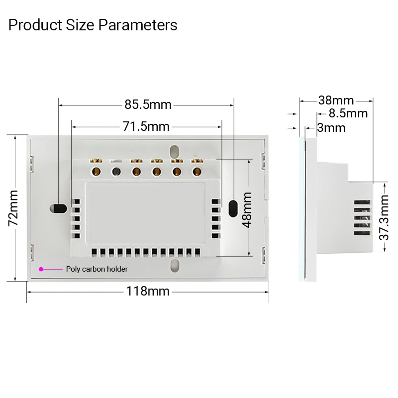 1234 Gang 2/3Way WiFi Touch Switch AC 100v220v Wall Light Switch Smart Home Zigbee Wireless Remote Control Tuya App US Standard smart switch smart light switch wireless remote control switch