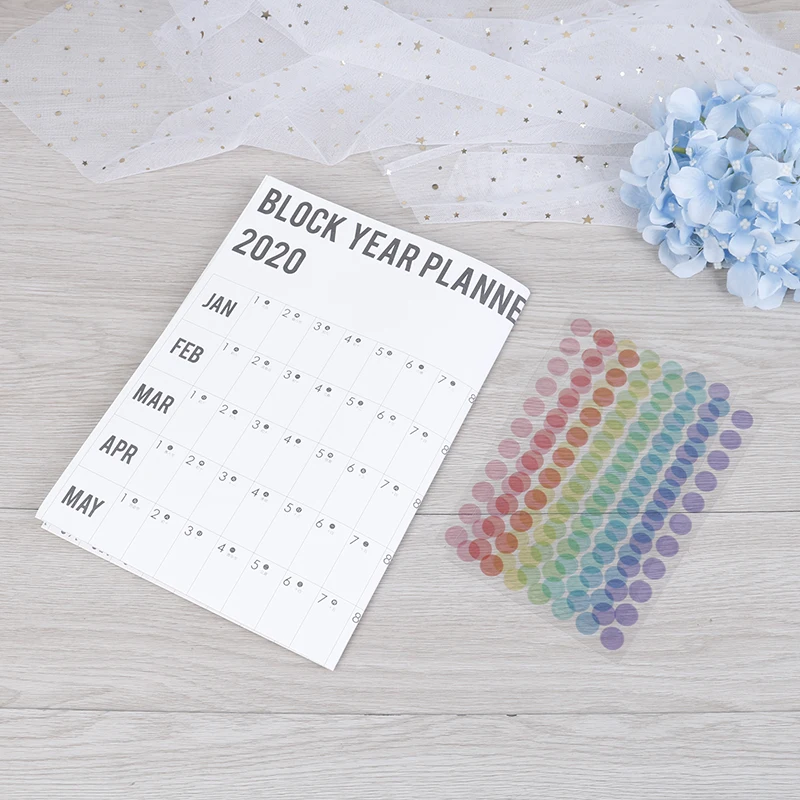 

2020 Yearly Calendar Year Planner Memo Organiser Annual Schedule With Sticker