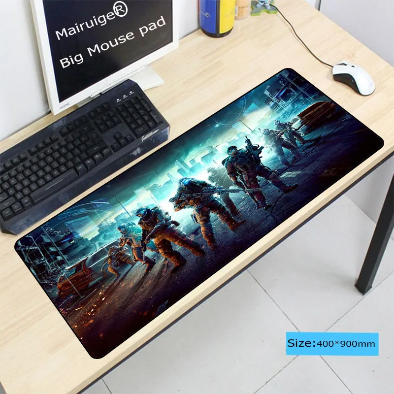  City Soldiers Large Speed Rubber Mouse Pad Gamer Lock Edge Keyboard Mouse Mat Gaming Mousepad for C