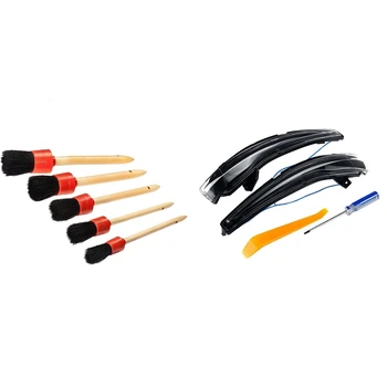 

1 Set Specialist Soft Natural Hog Hair Detailing Brushes & 1 Pair Dynamic Side Rearview Mirror Indicator Blinker Light