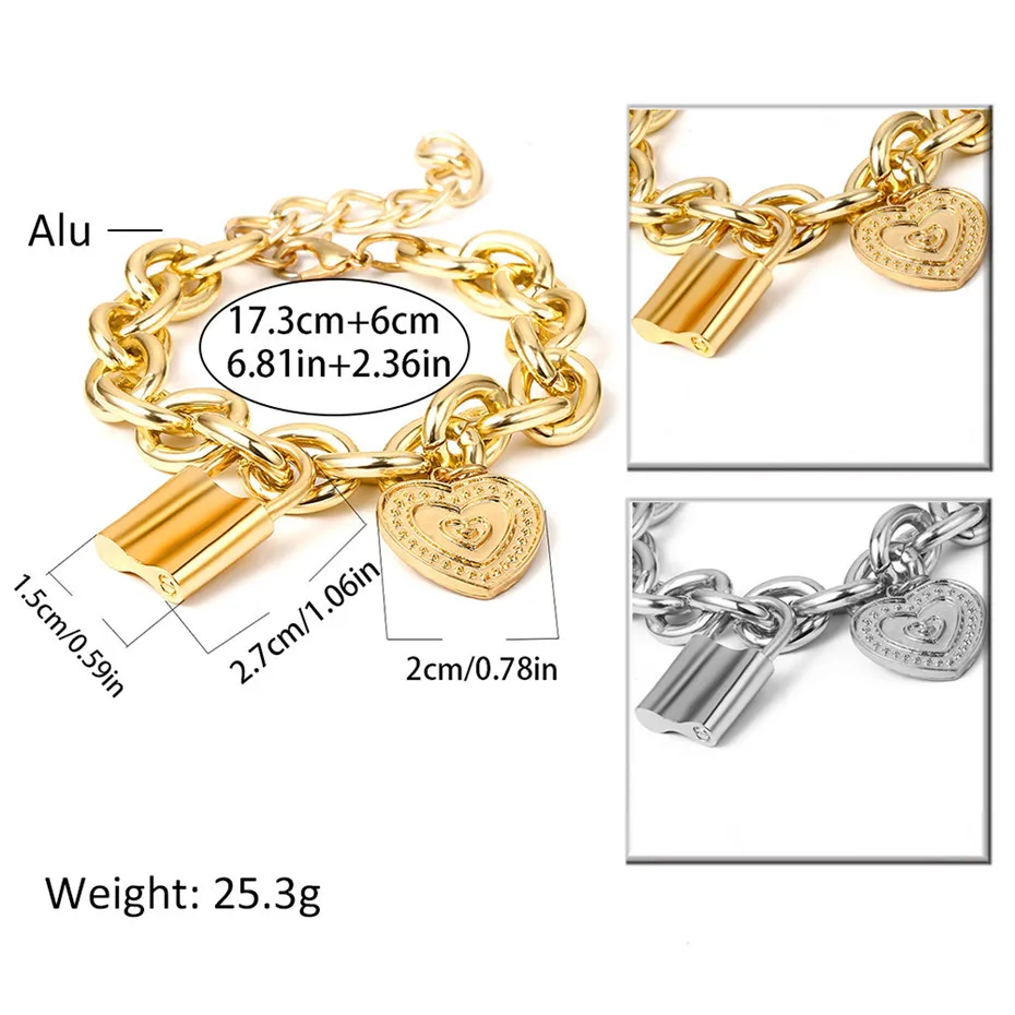 IngeSight-Z-Punk-Love-Heart-Bracelets-Bangles-Charm-Vintage-Lock-Pendant-Bracelets-for-Women-Jewelry-Friendship