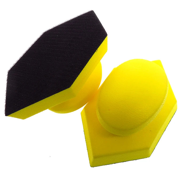 150x90mm Rubber Hand Sanding Block Sanding Disc Holder PU Foam Grinding Block for Polishing Wood Furniture