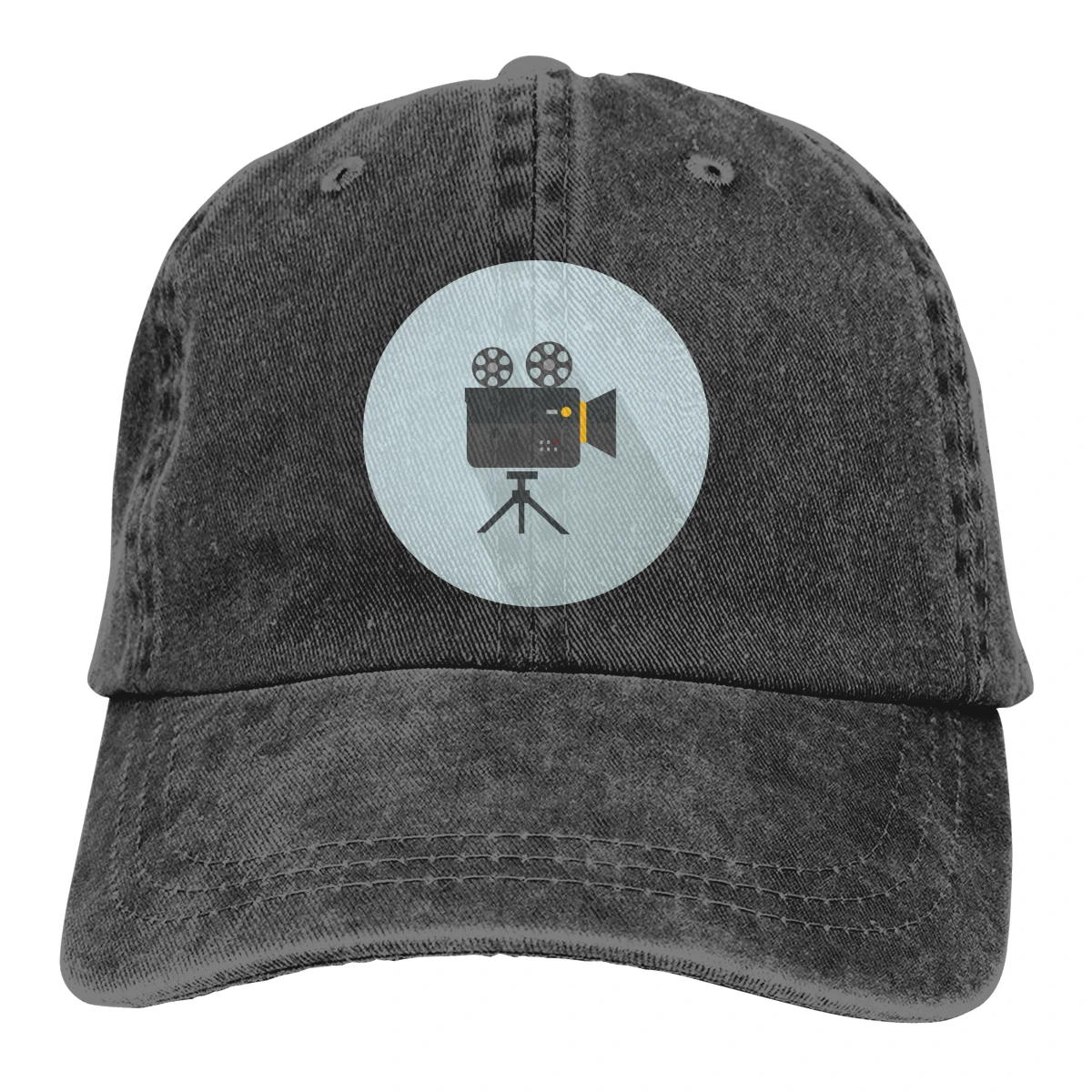 

Movie Camera With Reel And Stand Retro Baseball Cap Cowboy Hat Fitted Cap Snapback Hat for Men Women Casual Cap Sun Hat