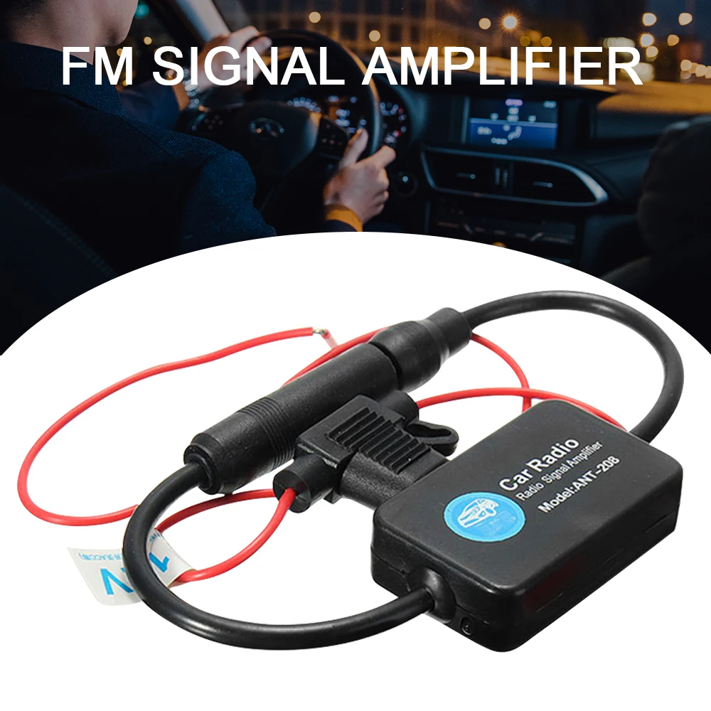 208 Car Radio FM AM Antenna Signal Amplifier Booster for Marine Car Boat RV 12V Ant 