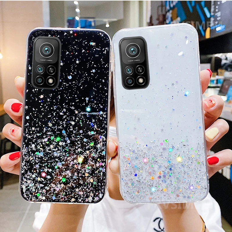 Capa de telemóvel glitter para xiaomi mi folha de prata_voghion.com