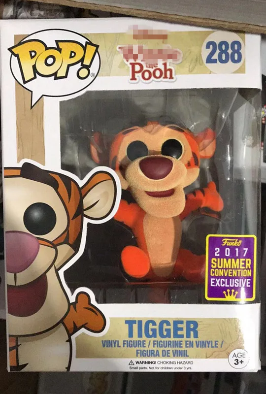 

20157 SDCC Exclusive Official Funko pop Tigger Flocked #288 Vinyl Action Figure Collectible Model Toy with Original Box