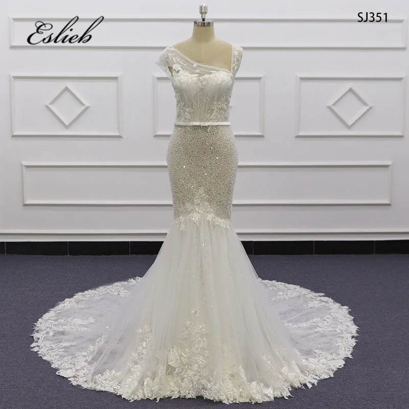 Best Price Eslieb Hoge Kwaliteit Parels Mermaid Trouwjurk 2020 Riem Rits Back Trouwjurken China Bruid Jurken Vestido De Noiva