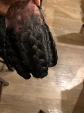 Peluca con malla frontal trenzada para mujer, 5 trenzas negras ombré TOOCCI, caja de pelo de bebé de 24 pulgadas, trenzas de cornura trenzadas, negro africano