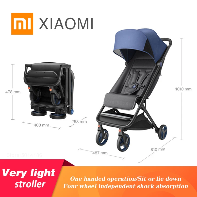 Новая складная коляска XIAOMI MIJIA MITU Портативный Легкий амортизатор тележка детская