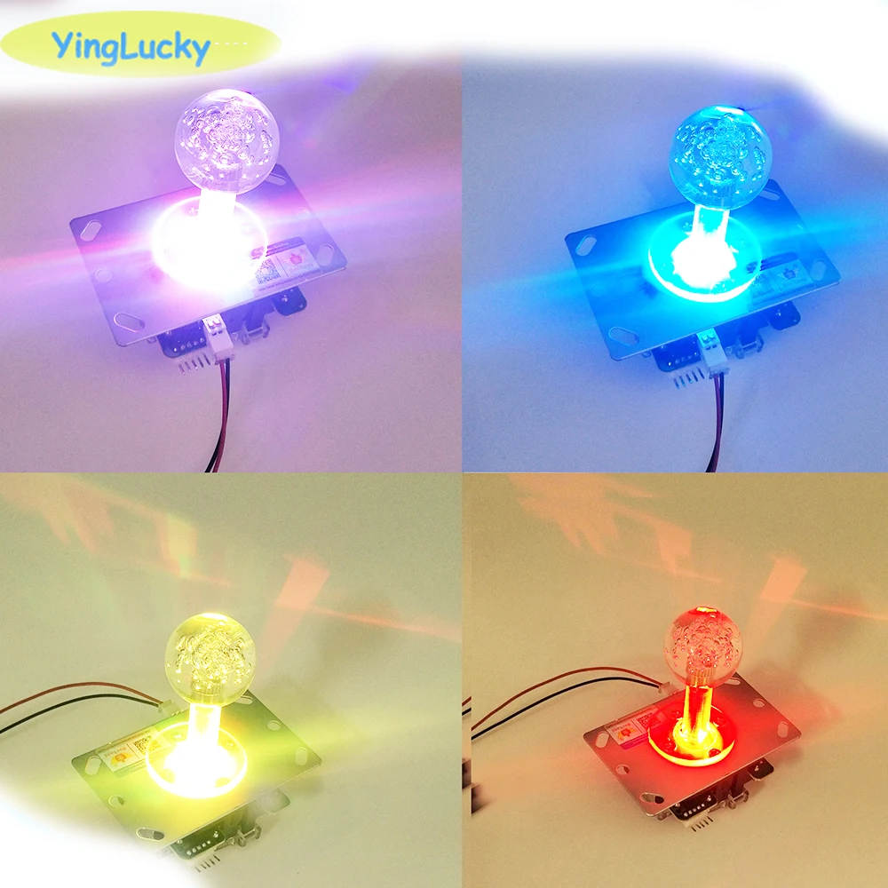 Yinglucky джойстики аркадный джойстик 5 в светящийся красочный Sanwa Джойстик для