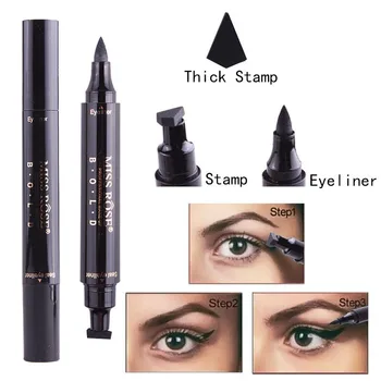 

Original Makeup Black Eye Liner Liquid Pencil Quick Dry Waterproof Black Double-ended Makeup Stamps Wing Eyeliner Pencil