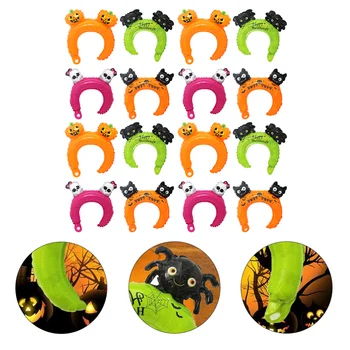 

50 Pcs Halloween Headbands Cartoon Inflatable Balloon Hair Hoops Party Favors
