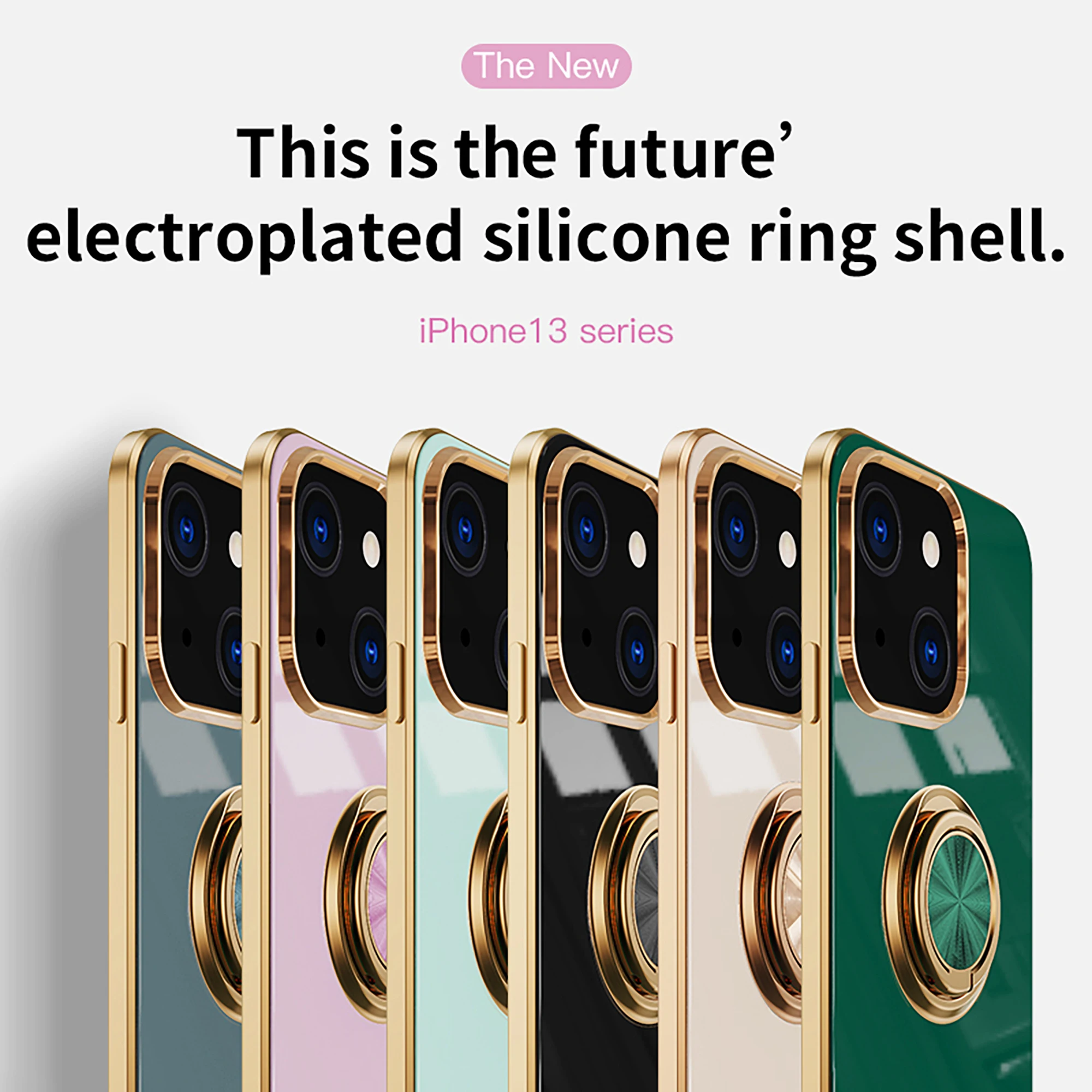 Силиконовый чехол с кольцом-держателем для iPhone 13 Pro Max 12 11 X XS XR 7 8 Plus | Мобильные