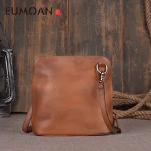 EUMOAN, засаженные танины, Воловья кожа, очистка вручную, художественная посылка, сумка через плечо, Женская посылка, Ретро стиль, простая маленькая оболочка, упаковка