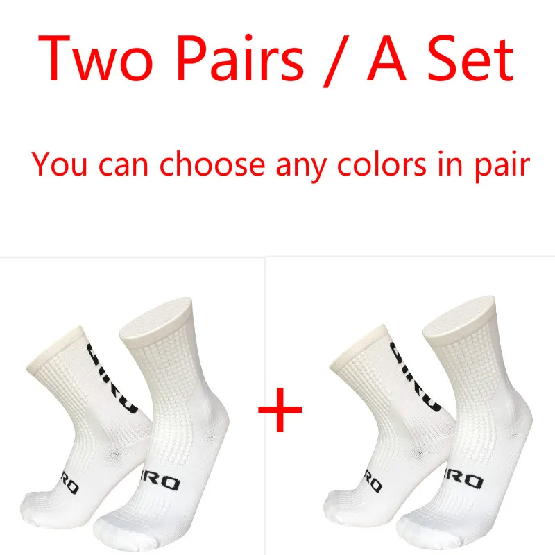 

Two Pairs / A Set New Sport Running Socks Compression Cycling Socks Men Women Road Bicycle Socks Outdoor Racing Bike