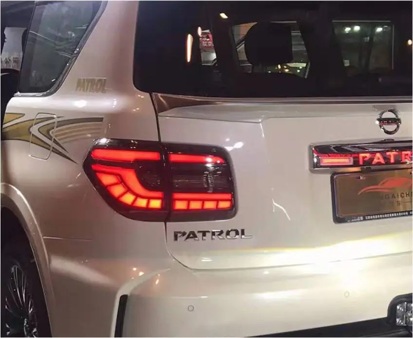 2012~ 2018y Автомобильный задний светильник bupmer для Nissan Patrol Y62 Задний фонарь тормоза светодиодный автомобильные аксессуары taillamp для Nissan Patrol Задний светильник