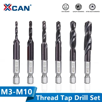 

XCAN Screw Tap Drill Bit M3 M4 M5 M6 M8 M0 Hex Shank Thread Screw Machine Threading Tools HRC89 Metric Plug Tap